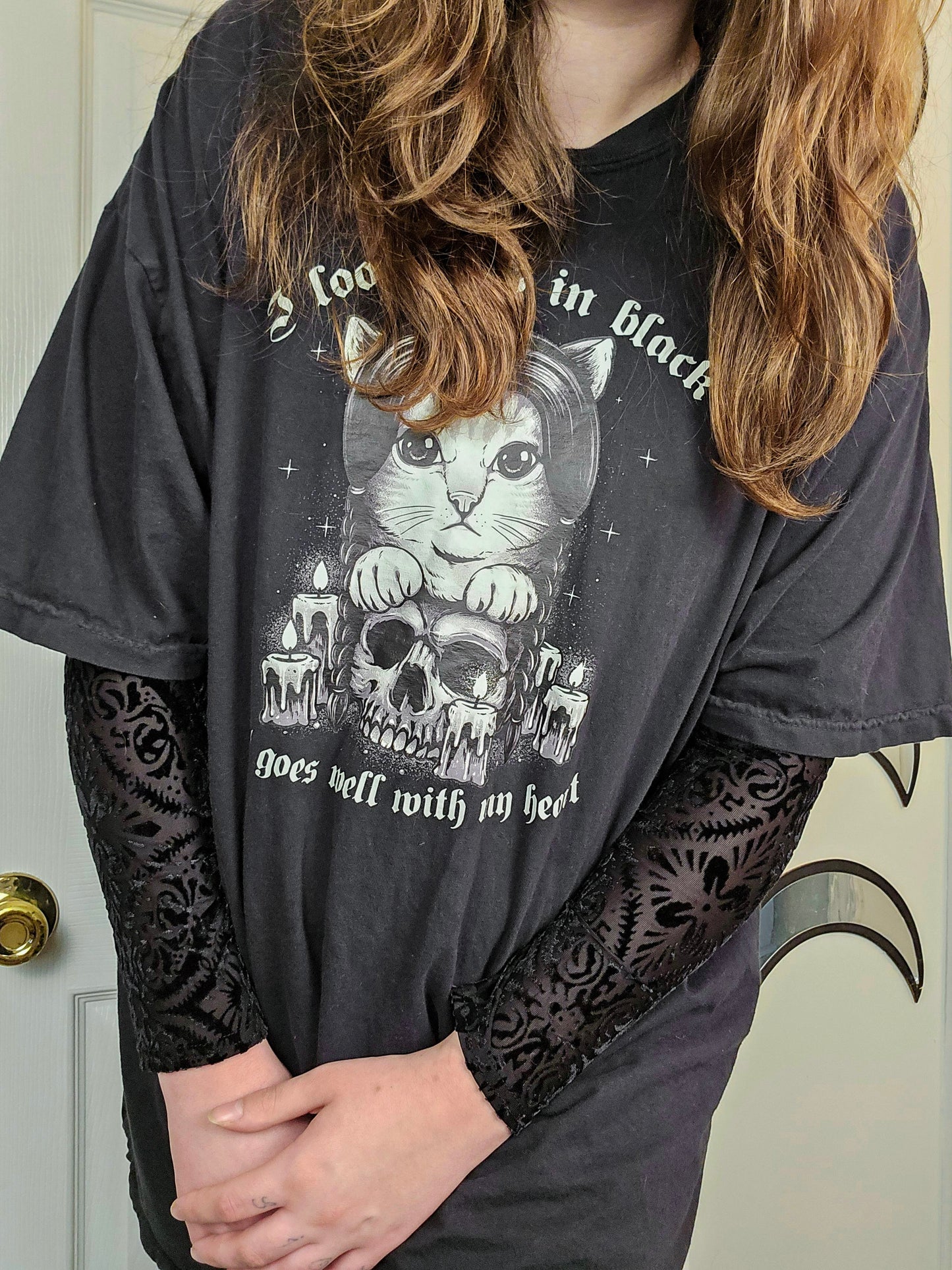 Mystic Mesh & Velvet Top