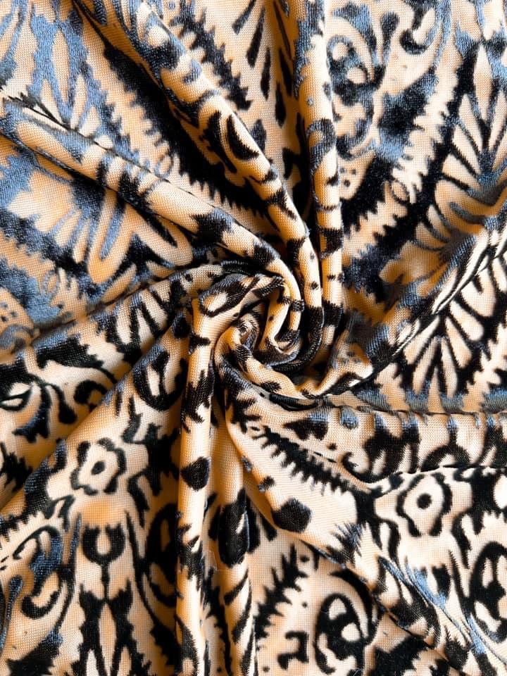 Lydia Mesh & Velvet Duster Cardigan