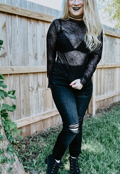 The Aragog Spiderweb Mesh Top