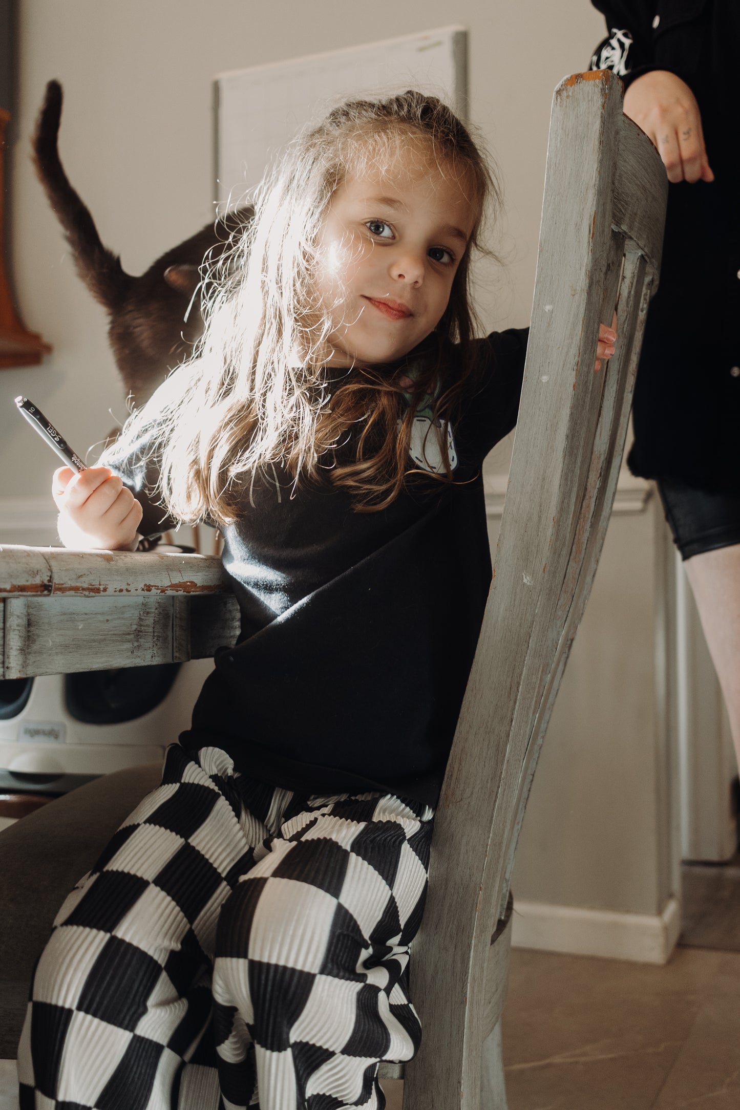 Checked Out Plisse Wide Leg Pants Baby/Toddler