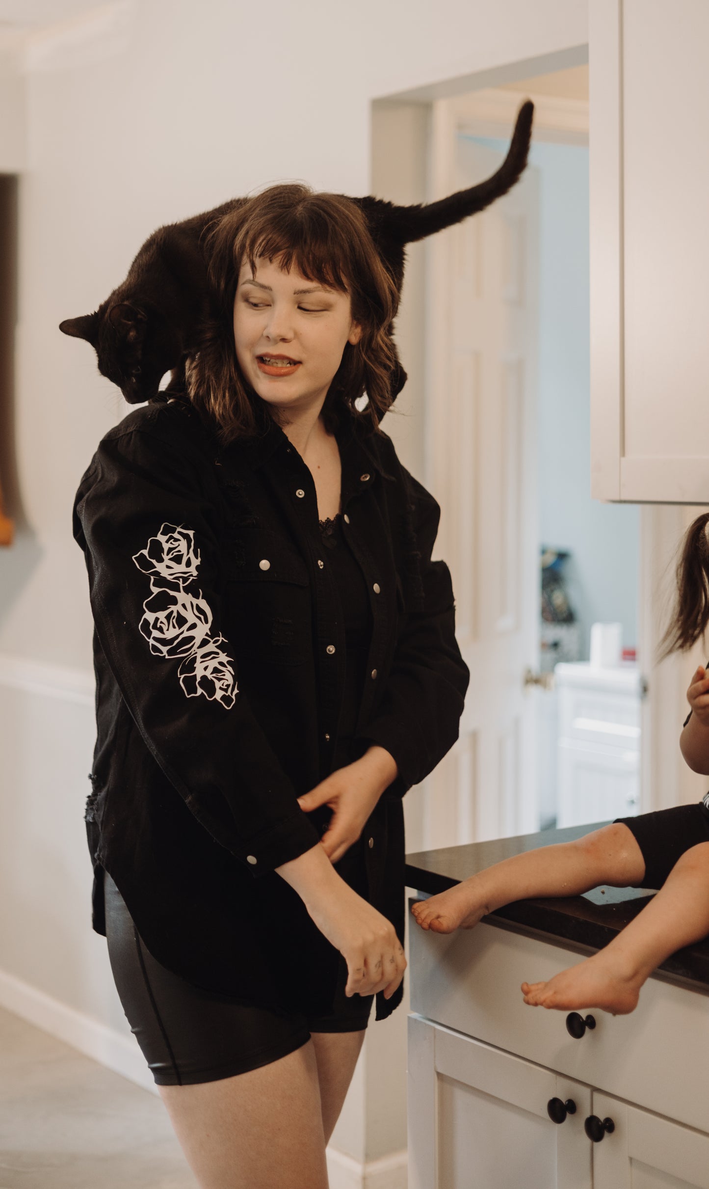 Motherhood World Tour Denim Shacket