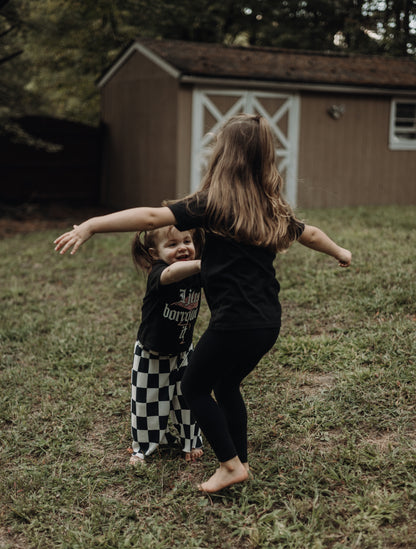 Checked Out Plisse Wide Leg Pants Baby/Toddler