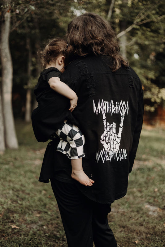 Motherhood World Tour Denim Shacket