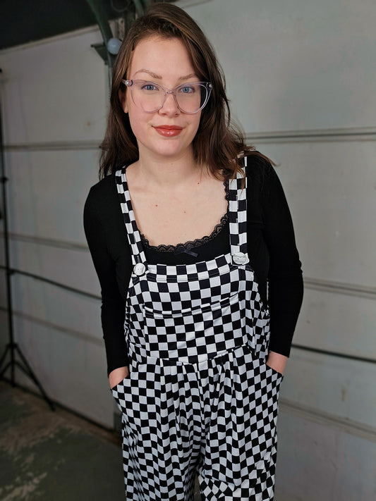 Checkered Karli Overalls