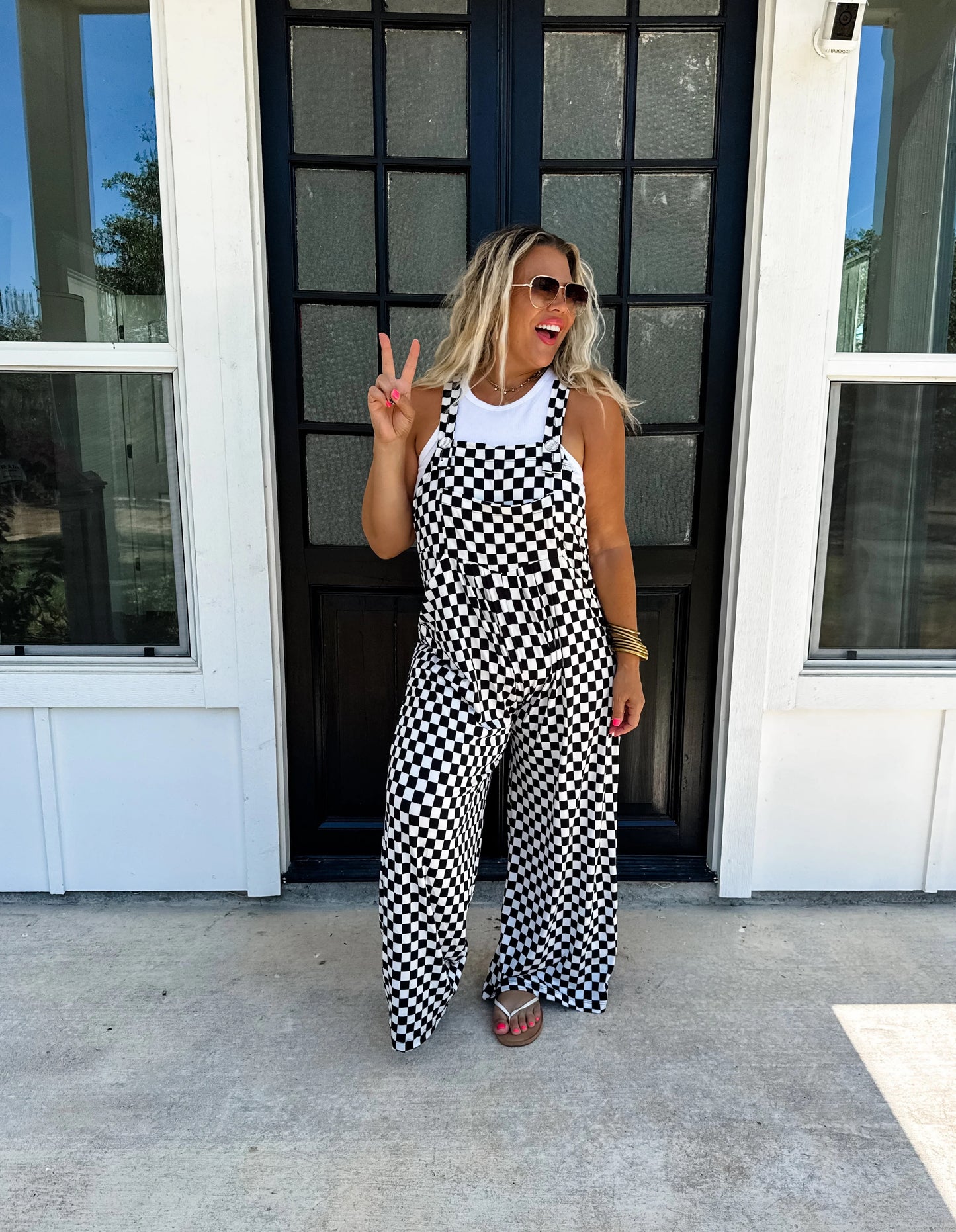 Checkered Karli Overalls