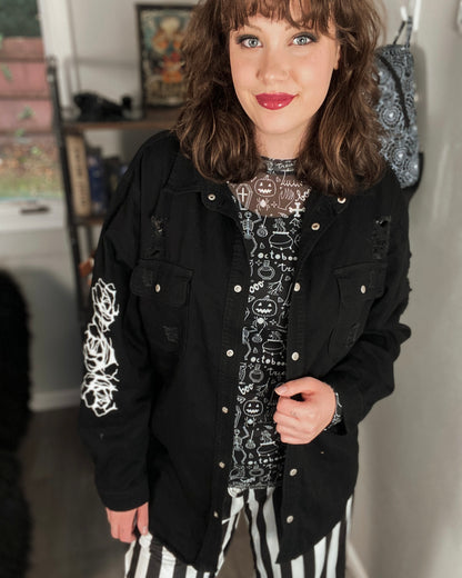 Spooky Icon Mesh Top