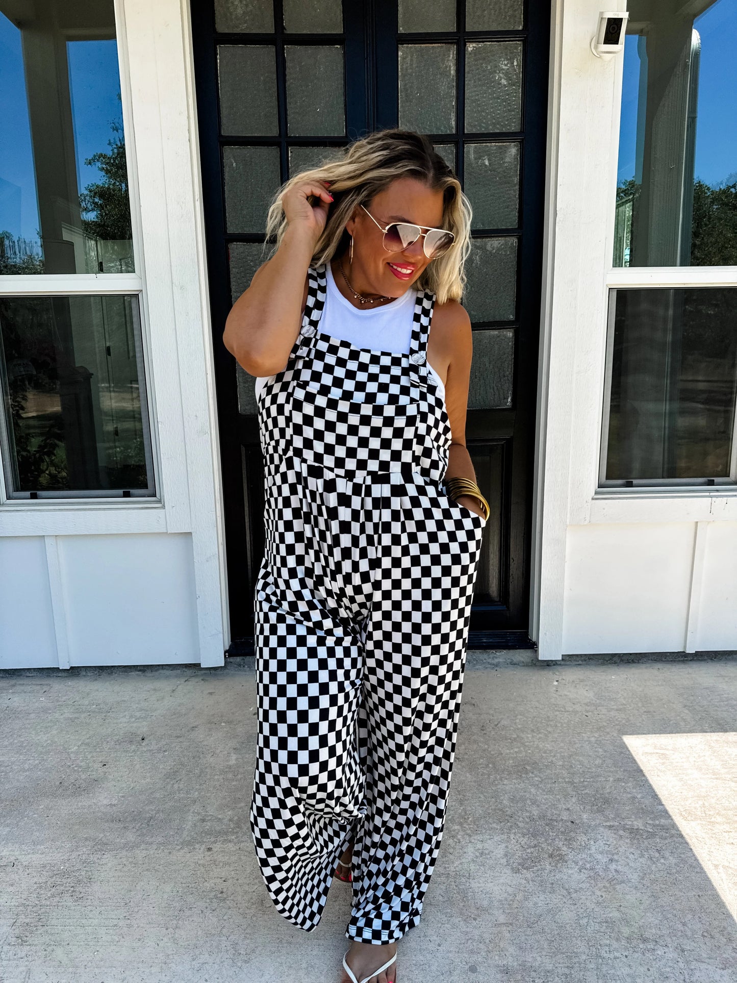 Checkered Karli Overalls