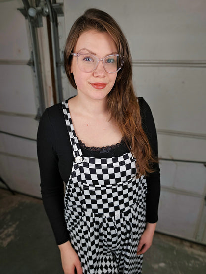 Checkered Karli Overalls