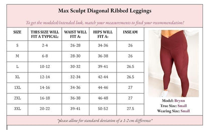 Molly Magick Sculpt Diagonal Ribbed Leggings