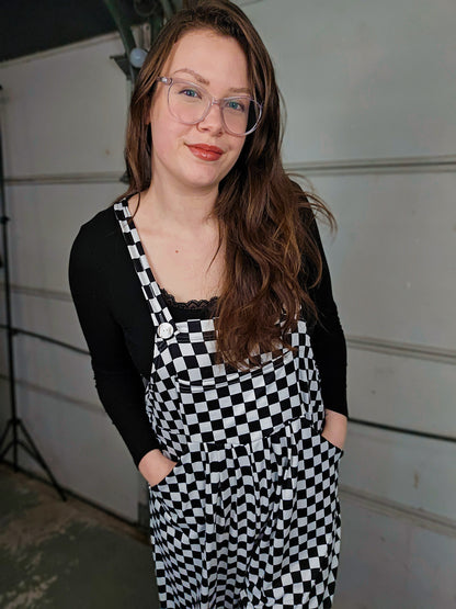 Checkered Karli Overalls