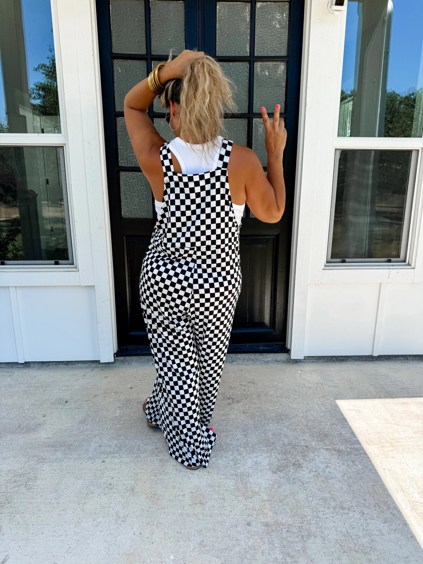 Checkered Karli Overalls