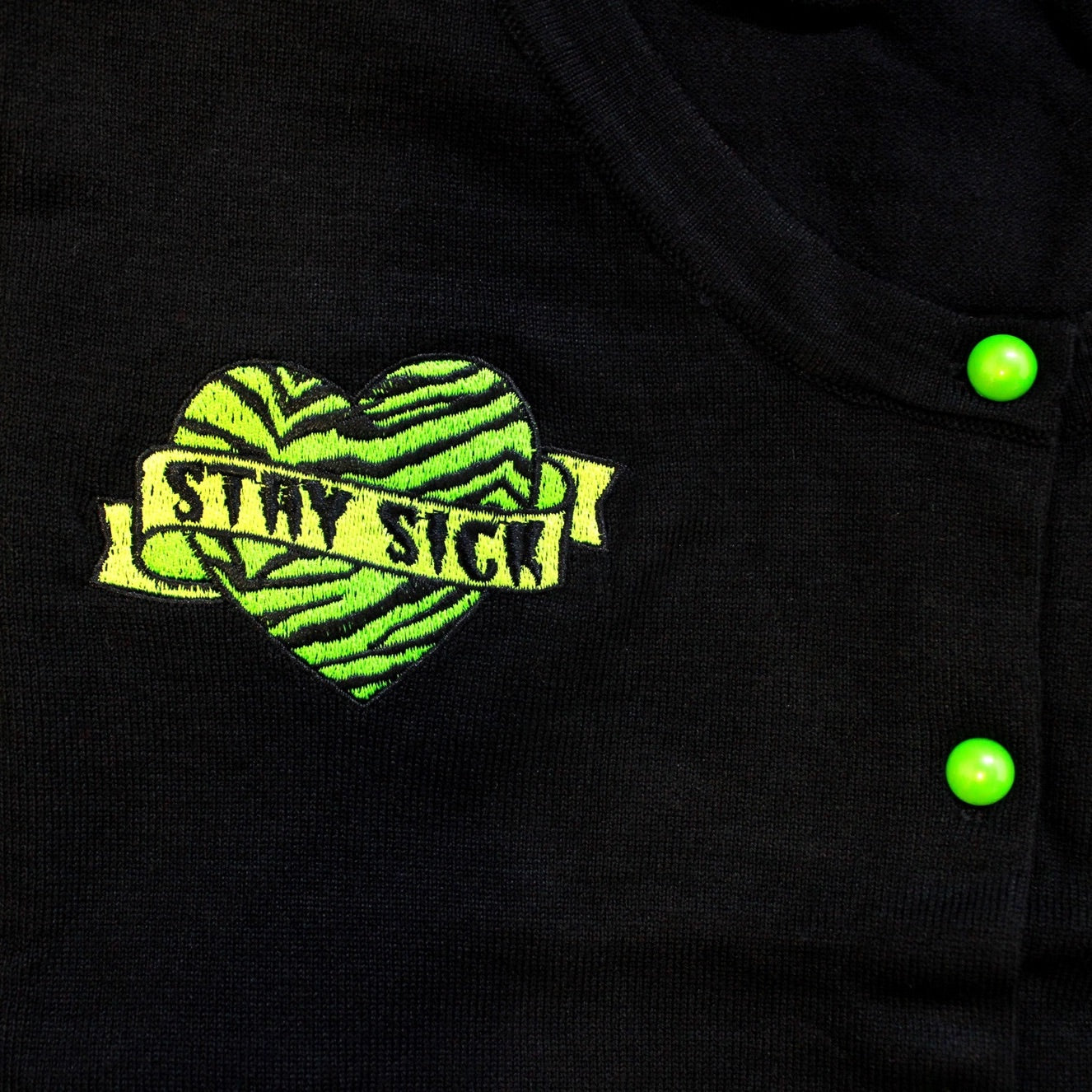 Stay Sick Cropped Cardigan