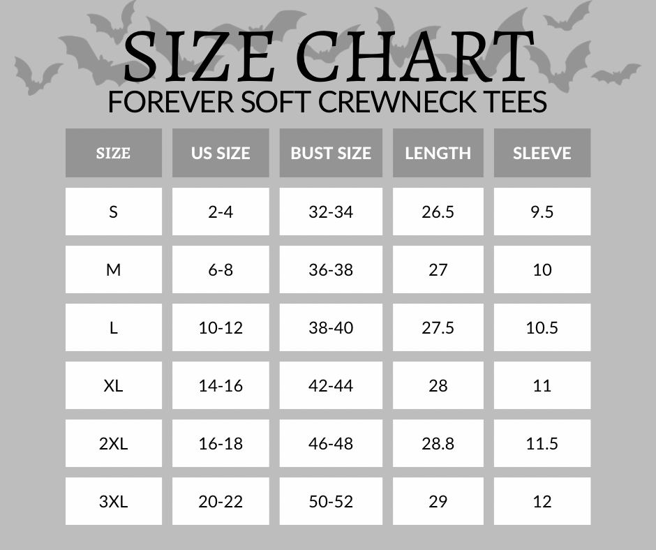 Batty Forever Soft Womens Crewneck Tee (S, M, 2XL, 3XL)