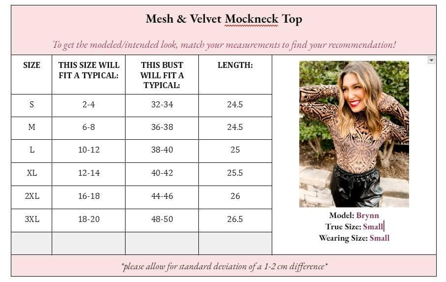 Mystic Mesh & Velvet Top *Preorder*