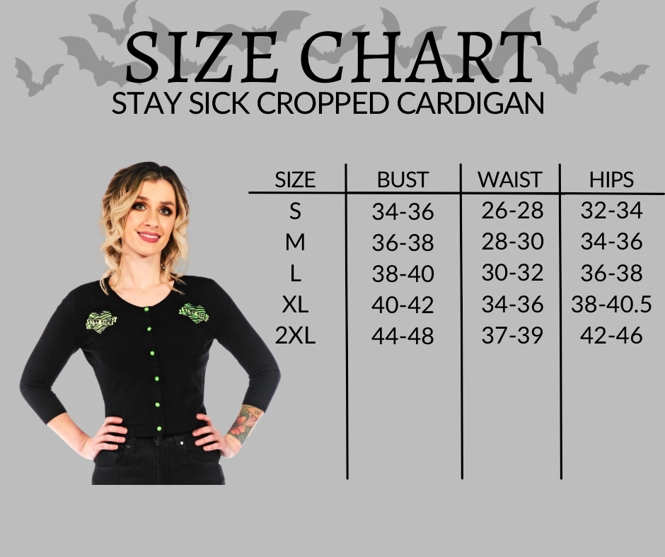 Stay Sick Cropped Cardigan