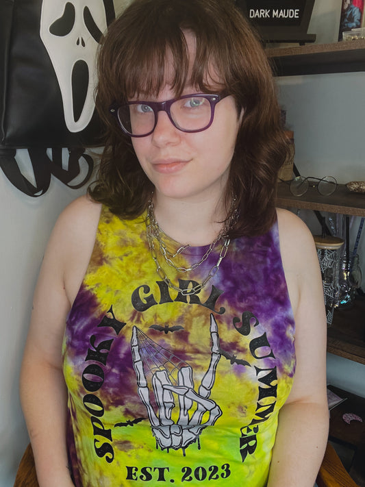 Spooky Girl Summer Dyed Muscle Tank